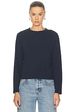 LESET Margo Long Sleeve Tee in Midnight, view 1, click to view large image.