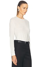 LESET James Classic Crew Sweater in Parchment, view 2, click to view large image.