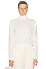 LESET James Turtleneck Top in Parchment, view 1, click to view large image.