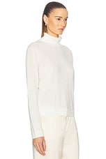 LESET James Turtleneck Top in Parchment, view 2, click to view large image.