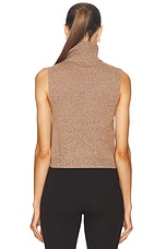 LESET Zoe Sleeveless Turtleneck Top in Oatmeal, view 3, click to view large image.