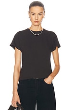 LESET The Margo Tee in Chocolate, view 1, click to view large image.