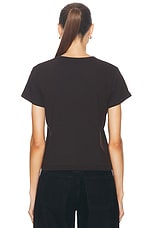 LESET The Margo Tee in Chocolate, view 3, click to view large image.