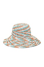 Lele Sadoughi Raffia Swirl Bucket Hat in Air, view 1, click to view large image.