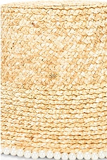 Lele Sadoughi Pearl Edge Straw Hat in Natural, view 3, click to view large image.