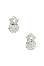 Lele Sadoughi Star Flower Hinge Earrings in Crystal, view 1, click to view large image.