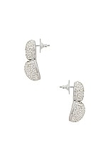 Lele Sadoughi Star Flower Hinge Earrings in Crystal, view 2, click to view large image.