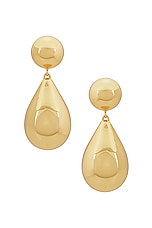 Lele Sadoughi Small Dome Teardrop Earrings in Gold, view 1, click to view large image.
