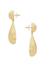 Lele Sadoughi Small Dome Teardrop Earrings in Gold, view 2, click to view large image.