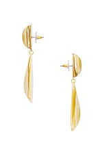 Lele Sadoughi Large Dome Teardrop Earrings in Bone, view 2, click to view large image.