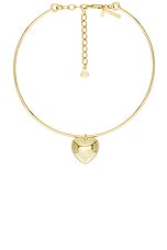 Lele Sadoughi Heart Choker Necklace in Gold, view 1, click to view large image.