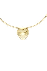 Lele Sadoughi Heart Choker Necklace in Gold, view 2, click to view large image.