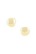 Lele Sadoughi Discus Button Earrings in Gold, view 1, click to view large image.