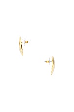 Lele Sadoughi Discus Button Earrings in Gold, view 2, click to view large image.