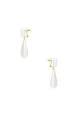 Lele Sadoughi Wilma Pearl Drop Earrings in Holographic Pearl, view 2, click to view large image.