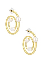Lele Sadoughi Spin Skater Earrings in Pearl, view 1, click to view large image.