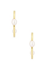 Lele Sadoughi Spin Skater Earrings in Pearl, view 2, click to view large image.
