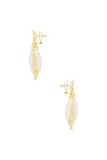 Lele Sadoughi Heart Ruffle Drop Earring in Pearl, view 2, click to view large image.