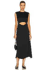 Loulou Studio Copan Cut Out Sleeveless Dress in Black, view 1, click to view large image.