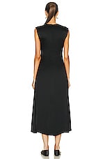 Loulou Studio Copan Cut Out Sleeveless Dress in Black, view 3, click to view large image.