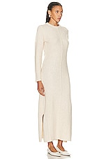 Loulou Studio Bisha Long Dress in Cream, view 3, click to view large image.