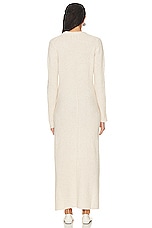 Loulou Studio Bisha Long Dress in Cream, view 4, click to view large image.