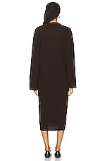 Loulou Studio Esna Long Dress in Choco Melange, view 3, click to view large image.