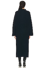 Loulou Studio Badu Turtleneck Dress in Navy, view 3, click to view large image.