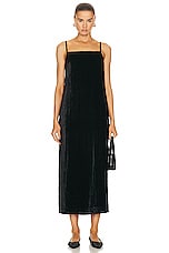 Loulou Studio Etinas Long Velvet Dress in Black, view 2, click to view large image.