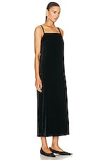 Loulou Studio Etinas Long Velvet Dress in Black, view 3, click to view large image.