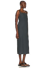 Loulou Studio Makeen Long Poplin Dress in Iron Grey, view 2, click to view large image.