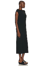 Loulou Studio Martial Off Shoulder Dress in Black, view 2, click to view large image.