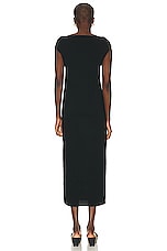 Loulou Studio Martial Off Shoulder Dress in Black, view 3, click to view large image.