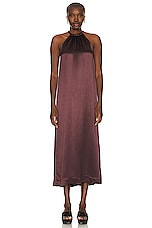 Loulou Studio Morene Long Dress in Midnight Bordeaux, view 1, click to view large image.