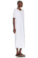 Loulou Studio Arue Cotton Dress in White, view 2, click to view large image.