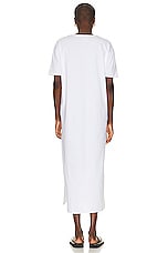 Loulou Studio Arue Cotton Dress in White, view 3, click to view large image.