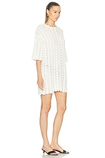 Loulou Studio Doni Short Sleeve Dress in Ivory, view 2, click to view large image.