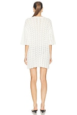 Loulou Studio Doni Short Sleeve Dress in Ivory, view 3, click to view large image.