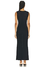 Loulou Studio Molino Long Sleeveless Dress in Black, view 3, click to view large image.