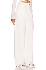 Loulou Studio Attu Wide Leg in Ivory, view 2, click to view large image.