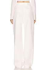 Loulou Studio Attu Wide Leg in Ivory, view 3, click to view large image.