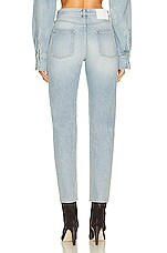 Loulou Studio Wular Straight Denim Pant in Washed Light Blue, view 3, click to view large image.