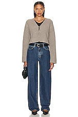 Loulou Studio Samur Denim Pant in Washed Blue, view 4, click to view large image.