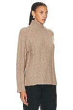 Loulou Studio Donna Turtleneck Sweater in Brown, view 2, click to view large image.