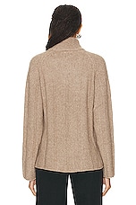 Loulou Studio Donna Turtleneck Sweater in Brown, view 3, click to view large image.