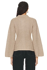 Loulou Studio Rasa Cardigan in Beige Melange, view 3, click to view large image.