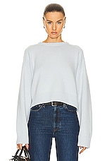Loulou Studio Bruzzi Oversized Sweater in Ice Melange, view 1, click to view large image.