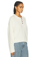 Loulou Studio Homere Cashmere Sweater in Ivory, view 2, click to view large image.