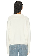 Loulou Studio Homere Cashmere Sweater in Ivory, view 3, click to view large image.