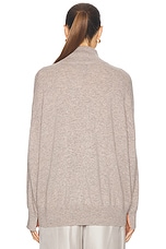 Loulou Studio Murano Cashmere Sweater in Bloom Melange, view 3, click to view large image.